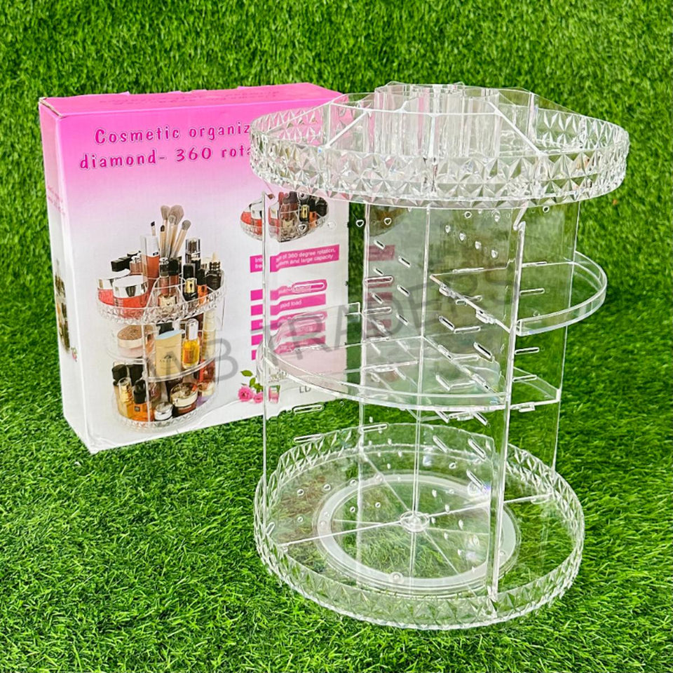 Organizador de maquillaje giratoria de 360 grados de acrílico