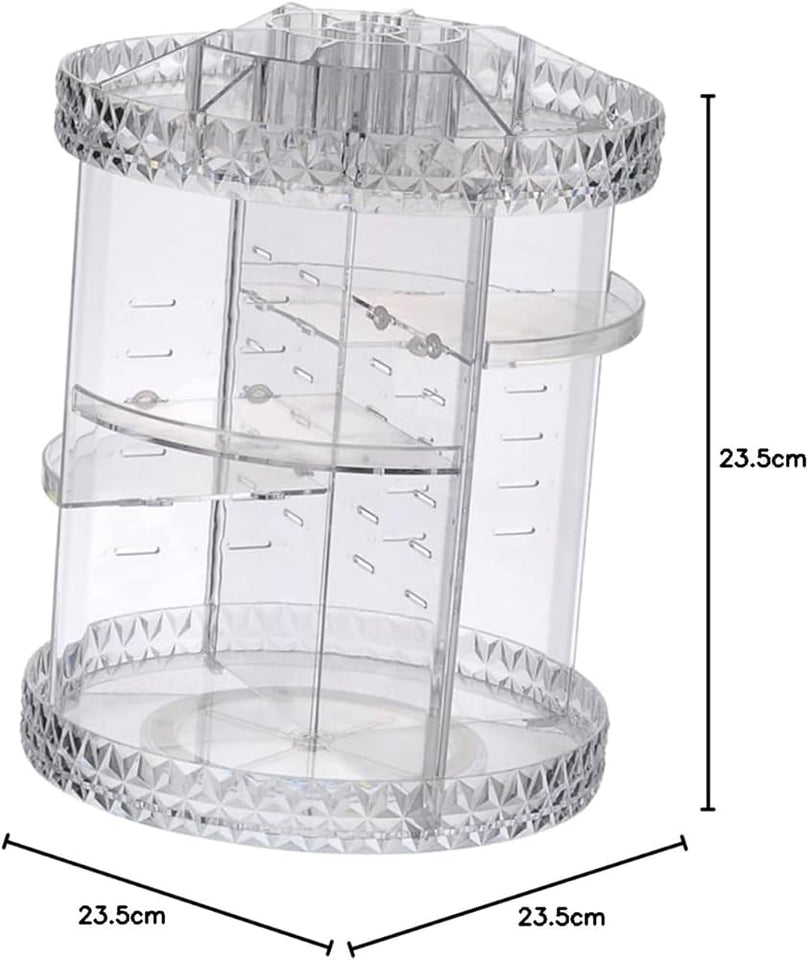 Organizador de maquillaje giratoria de 360 grados de acrílico
