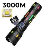 Linterna Led De Alta Potencia Recargable Por Usb Zoom 3000m