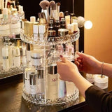 Organizador de maquillaje giratoria de 360 grados de acrílico