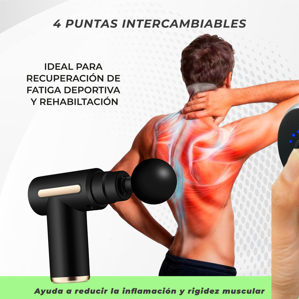 Pistola Masajeador Portátil Recargable