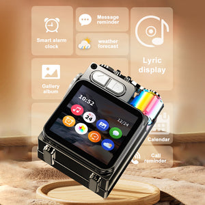 Mini Parlante Portátil Bluetooth con Pantalla Táctil